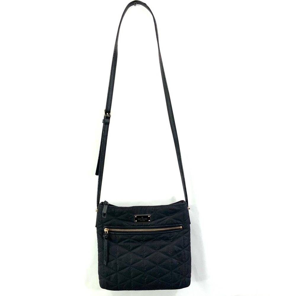 KATE SPADE Black Wilson Road Quilted Dessi Bag Crossbody Handbag Purse - Picture 2 of 15